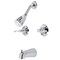 Kingston Brass Two-Handle Tub and Shower Faucet, Polished Chrome KB241FL - alternate 1